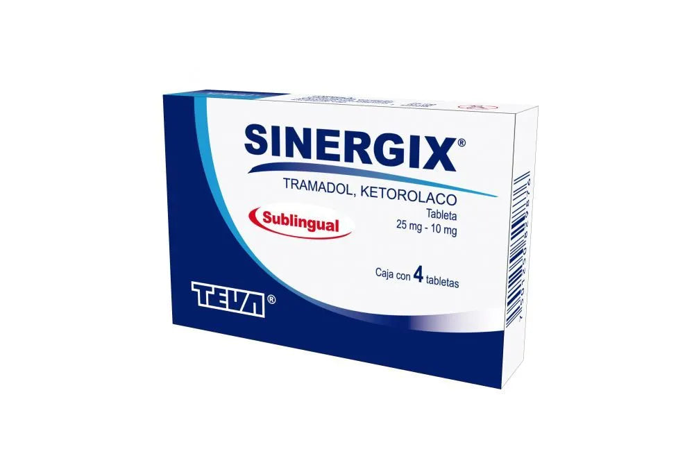 SINERGIX SUBLINGUAL 4 TAB 25/10 MG