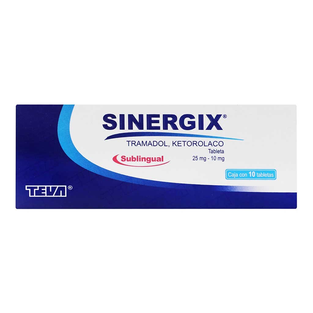 SINERGIX SUBLINGUAL 10 TAB 25/10 MG