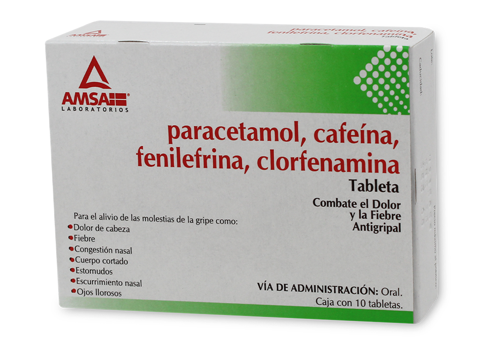 CLORFENAMINA COMP 10 TAB 500/25/5/4 MG