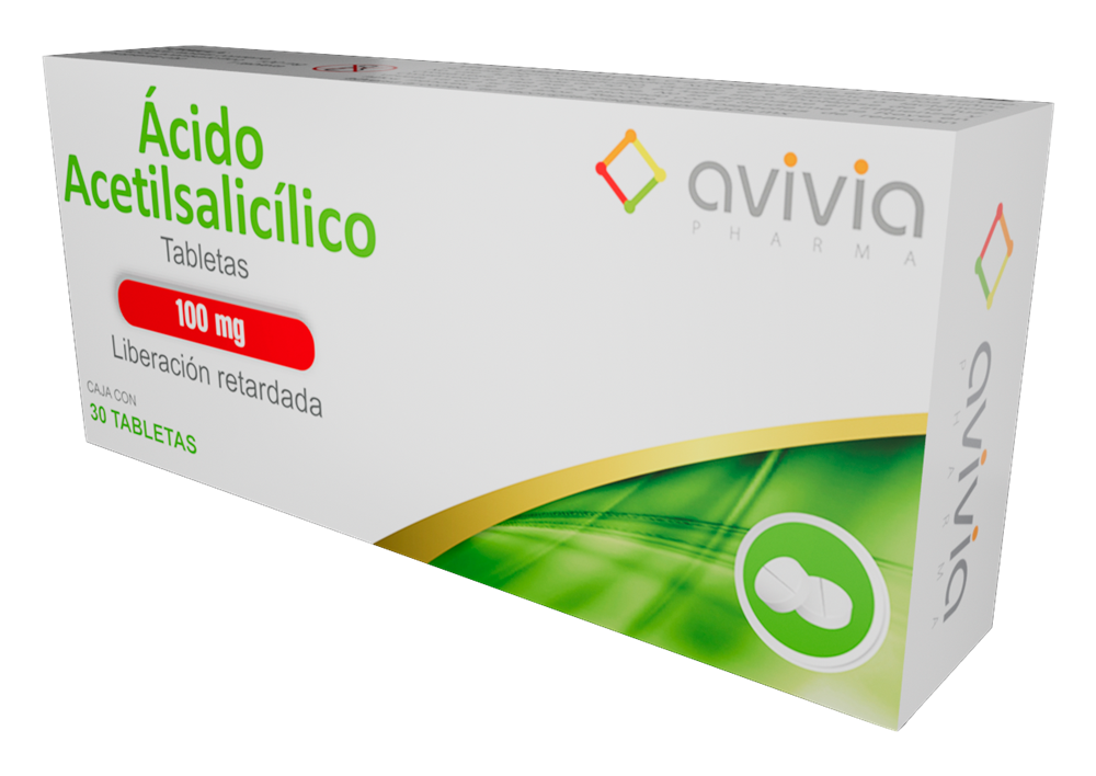 ACIDO ACETILSALICILICO 30 TAB 100 MG - Avivia Pharma