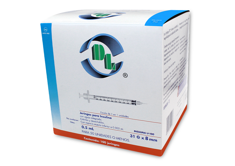 JERINGA INSULINA 100 JERS 31X8MM/.5 ML