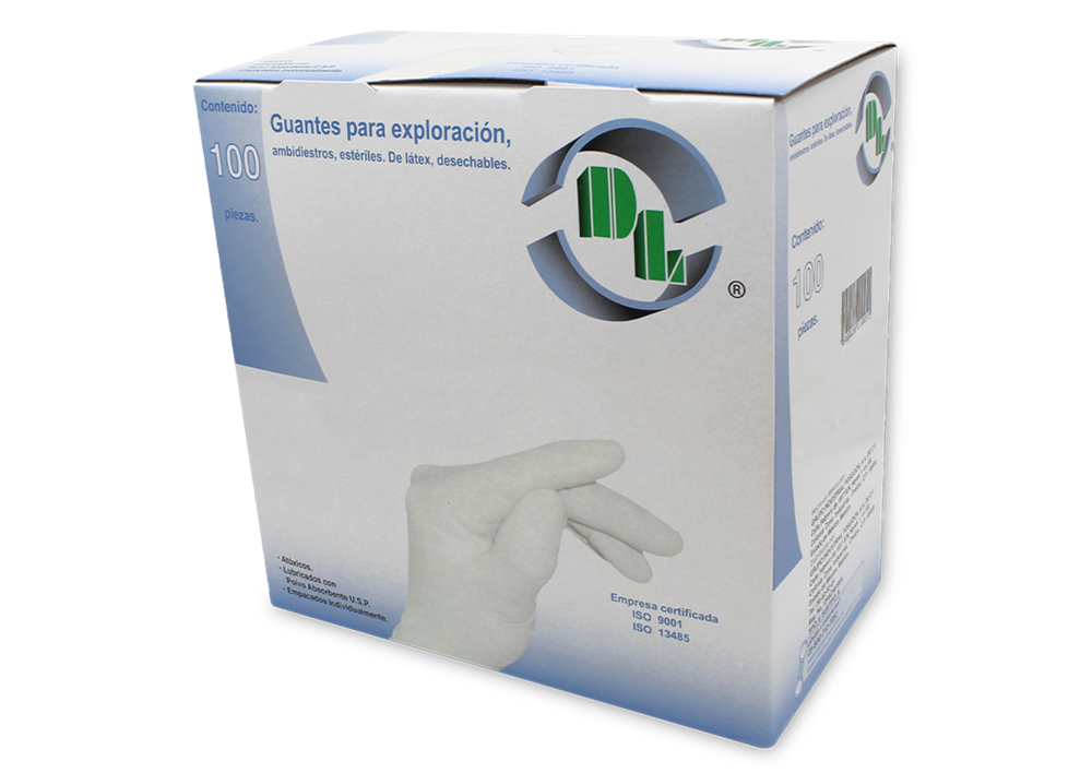 GUANTE LATEX ESTERIL GDE 1 CJA 100 PZAS