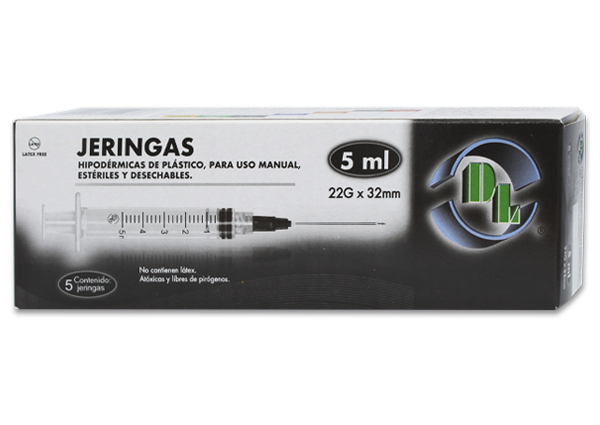 JERINGA NEGRA 5 JERS 22X32MM/5 ML