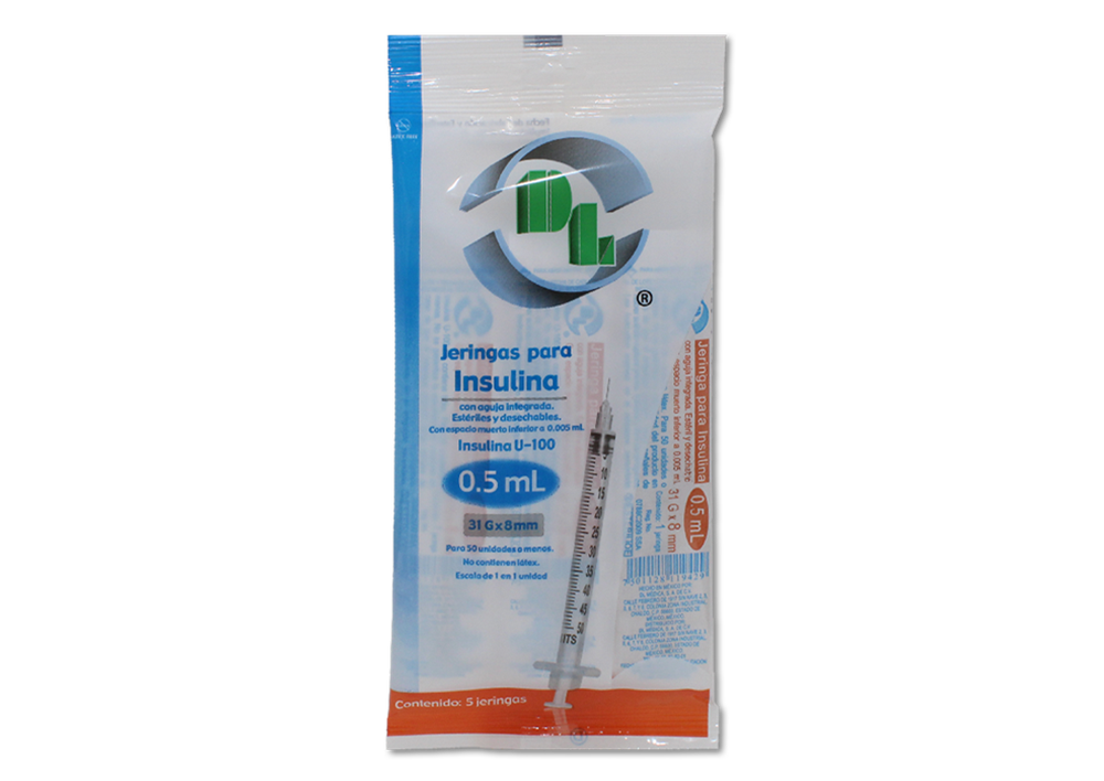 JERINGA INSULINA 5 JERS 31X8MM/.5 ML