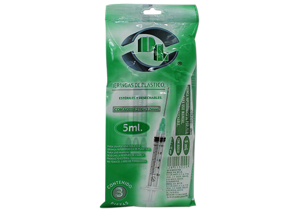 JERINGA VERDE 3 JERS 21X32MM/5 ML