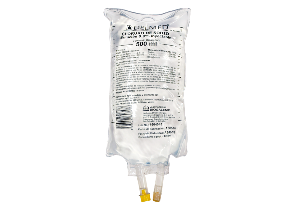 SOLUCION CLORURO DE SODIO 0.9% 500 ML