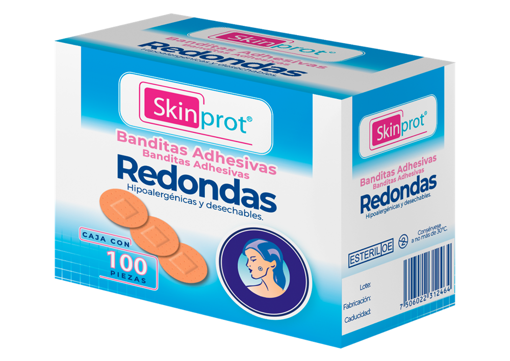 BANDITAS ADHESIVAS REDONDAS 1 CJA 100