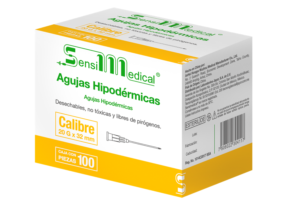 AGUJAS HIPODERMICAS 20X32 MM C/100