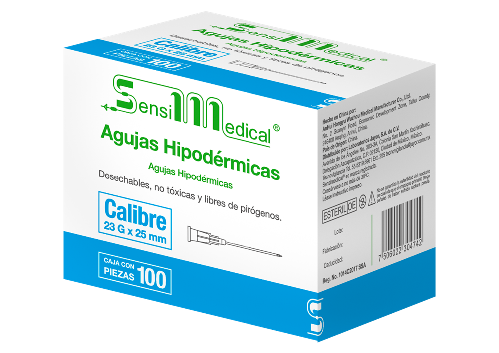 AGUJAS HIPODERMICAS 23X25 MM C/100