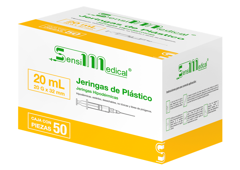 JERINGA AMARILLA 50 JERS 20X32MM / 20 ML