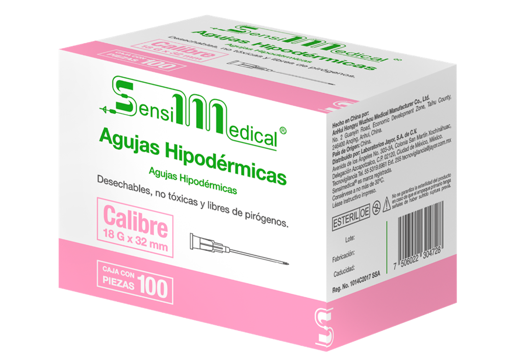 AGUJAS HIPODERMICAS 100 AGUJAS 18X32 MM