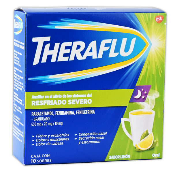 THERAFLU LIMON 10 SOB 650/20/10 MG