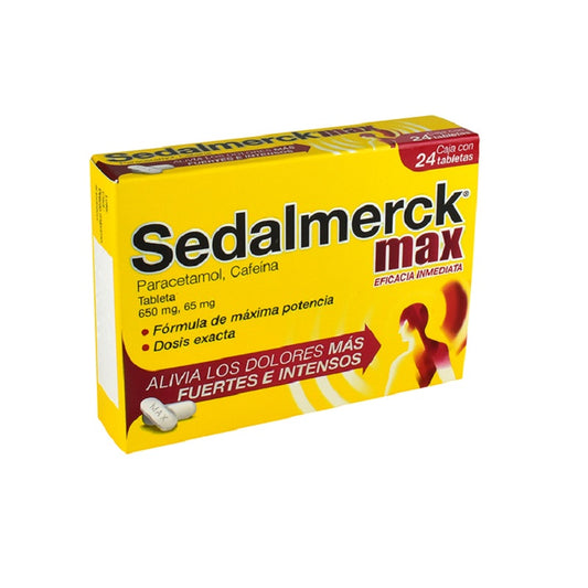 SEDALMERCK MAX 24 TAB 650MG/65MG