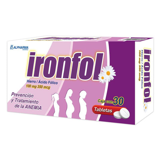 IRONFOL 30 TAB 368MG/350MCG