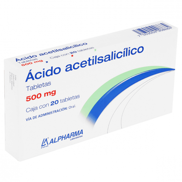 ACIDO ACETILSALICILICO 20 TAB 500 MG