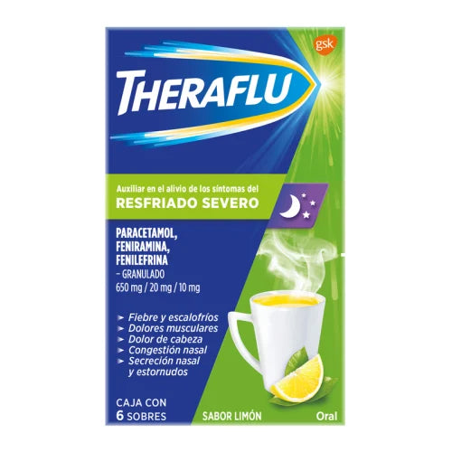 THERAFLU LIMON 6 SOB 650/20/10 MG