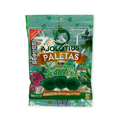 AJOLOT PALETAS MENTA-EUC 1 BOL 6 PZA