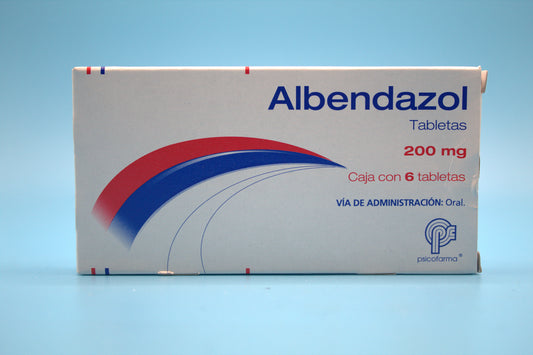 ALBENDAZOL 6 TABS 200 MG