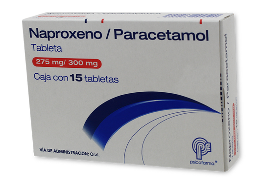 NAPROXENO/ PARACETAMOL 15 TAB 275/300 MG