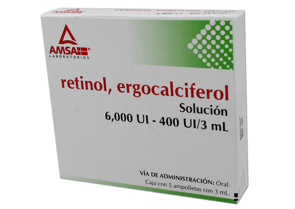 RETINOL/ERGOCAL 5 AMP 6000/400 UI/3 ML