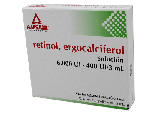 RETINOL/ERGOCAL 5 AMP 6000/400 UI/3 ML