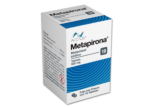 METAPIRONA 10 TAB 500 MG