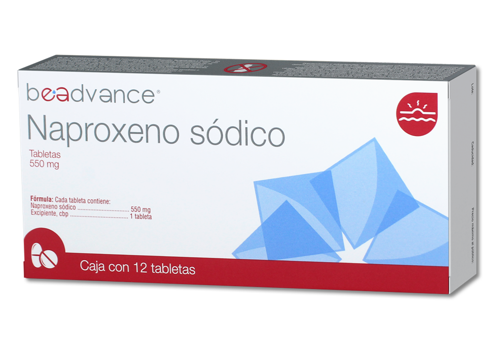 NAPROXENO SODICO 12 TABS 550 MG