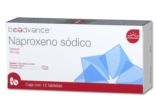 NAPROXENO SODICO 12 TABS 550 MG