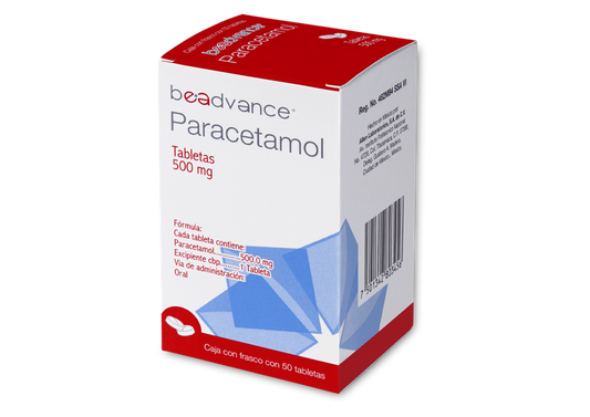 PARACETAMOL 50 TAB 500 MG