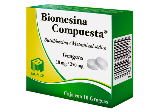 BIOMESINA COMPUESTA 10 GRAG 250/10 MG