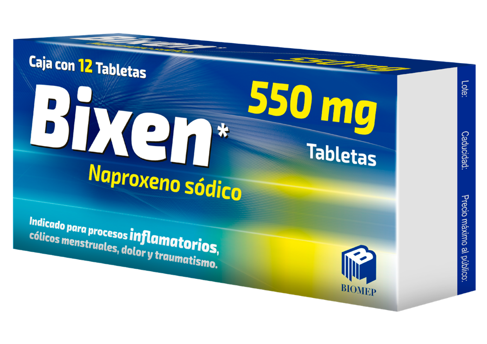 BIXEN 12 TAB 550 MG
