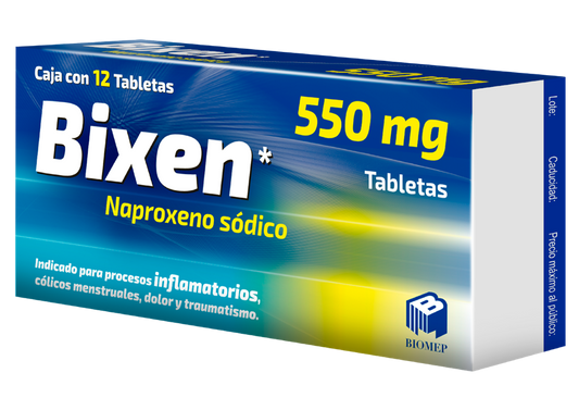 BIXEN 12 TAB 550 MG
