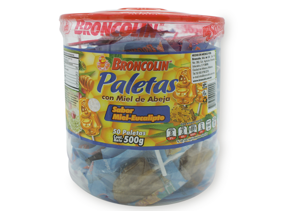 BRONCOLIN PALE MIEL 1 VITROLERO 50 PZA