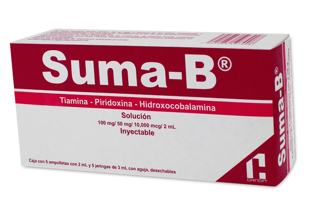 SUMA B SOL 5 AMP 100MG/50MG/10.447MG