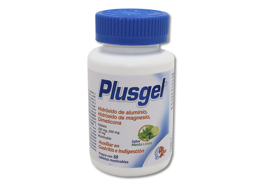 PLUS GEL 50 TAB 200/200/20 MG