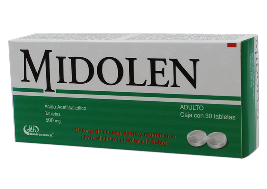 MIDOLEN 30 TAB 500 MG
