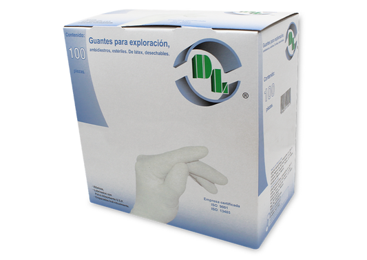 GUANTE LATEX ESTERIL MED 1 CJA 100 PZAS