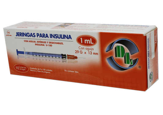 JERINGA INSULINA 10 JERS 29X13MM/1 ML