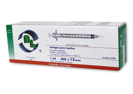 JERINGA INSULINA 10 JERS 30X13MM/1 ML