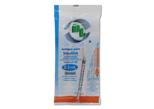 JERINGA INSULINA 5 JERS 31X8MM/.5 ML