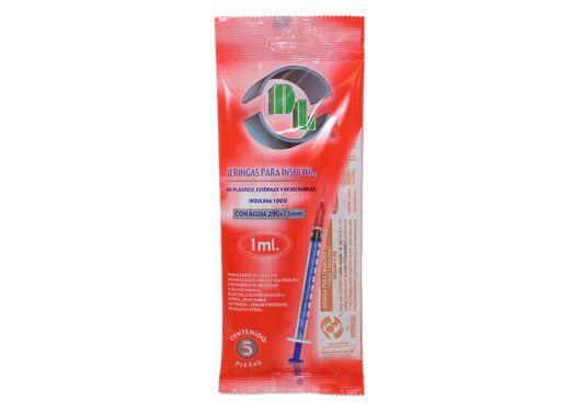 JERINGA INSULINA 5 JERS 29X13MM/1 ML