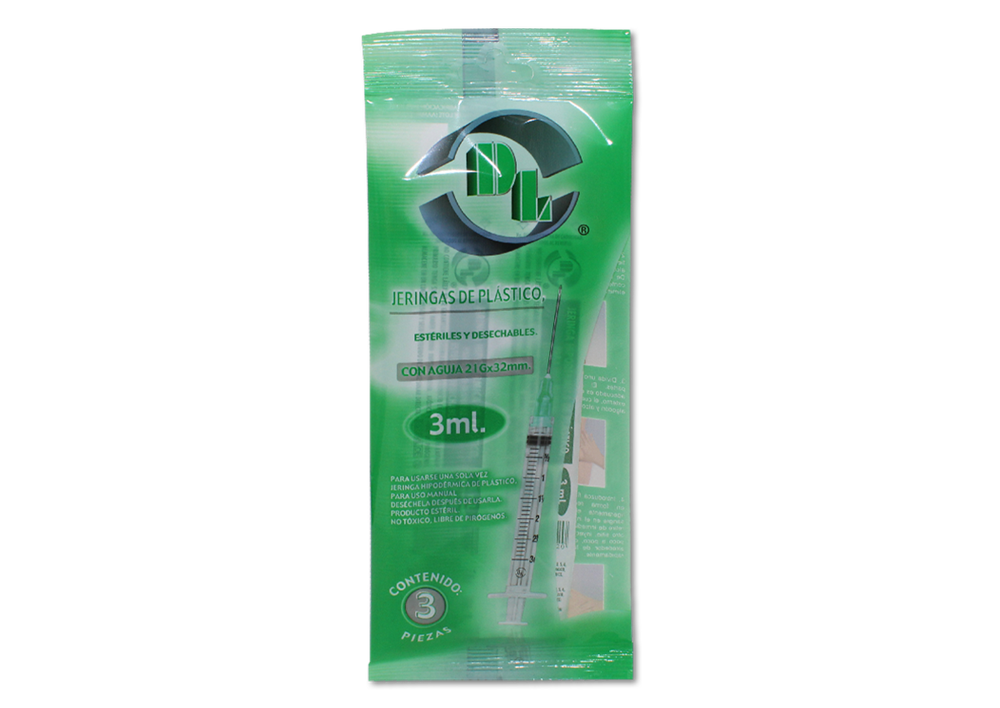 JERINGA VERDE 3 JERS 21X32MM/3 ML