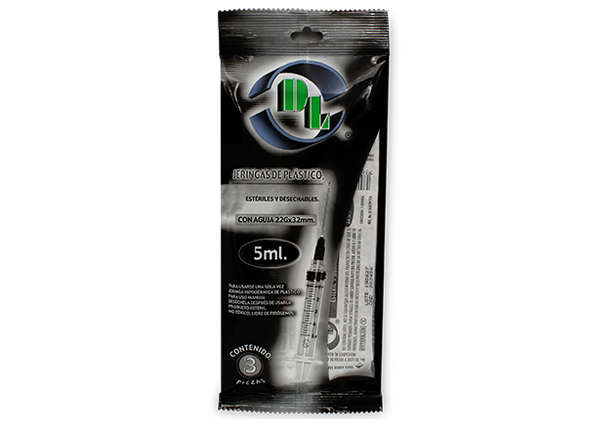 JERINGA NEGRA 3 JERS 22X32MM/5 ML