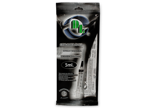 JERINGA NEGRA 3 JERS 22X32MM/5 ML