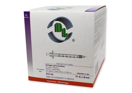 JERINGA INSULINA 100 JERS 31X6MM/.3 ML