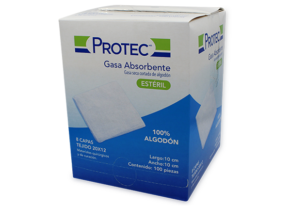 GASA PROTEC ESTERIL 100 GASA 10CMX10 CM