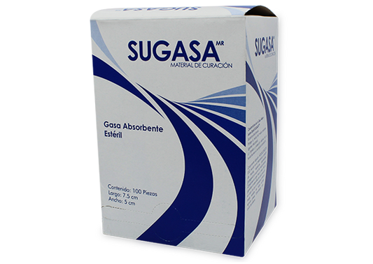 GASA ESTERIL SUGASA 100 GASA 7.5CMX5 CM