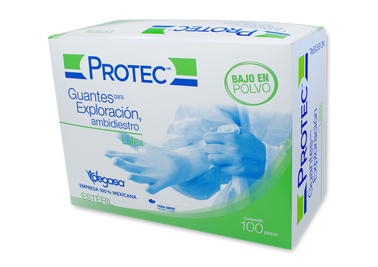 GUANTE EXPL ESTE LATEX MED 1 CJA 100 PZA