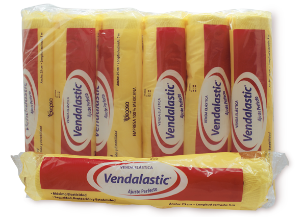 VENDA ELASTICA VENDAL 12 VENDAS 25CMX5 M
