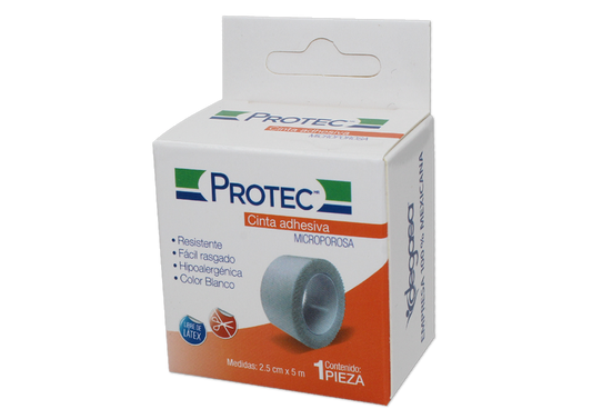 TELA ADHESIVA MICROPO 1 PZA 2.5CM X 5M